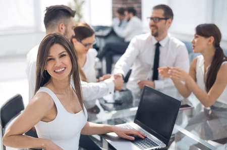 Bank employees hold a workshop