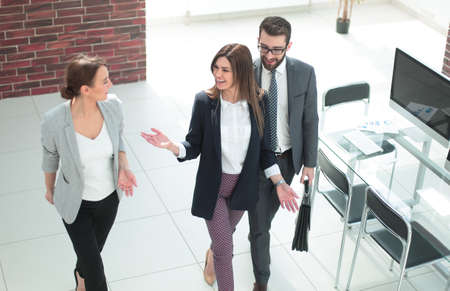 business people standing in a modern officeの写真素材
