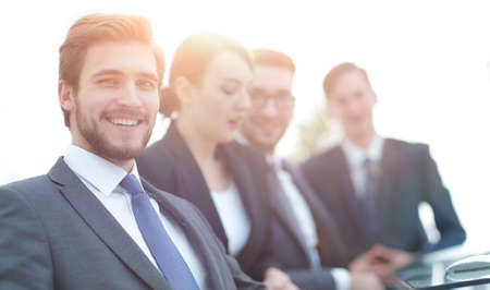 portrait of successful businessman at the officeの写真素材