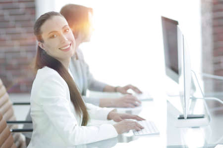 employee of the company working at their workplace