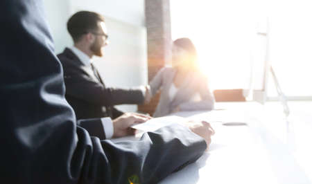 background image . handshake of business partners