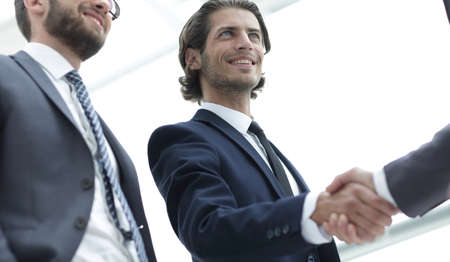 closeup.handshake of business peopleの写真素材