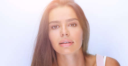 closeup. face of beautiful young woman