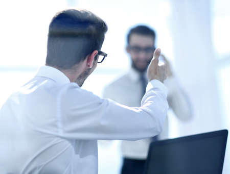 young businessman showing his successの写真素材