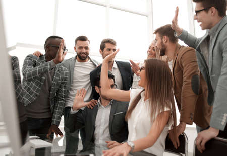 professional business team waiting for online results