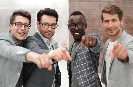 modern business team pointing at you.の写真素材