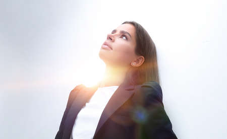 closeup.confident young womanの写真素材