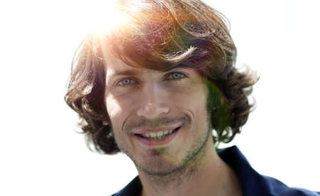 portrait. stylish guy in a plaid shirt. close-up.