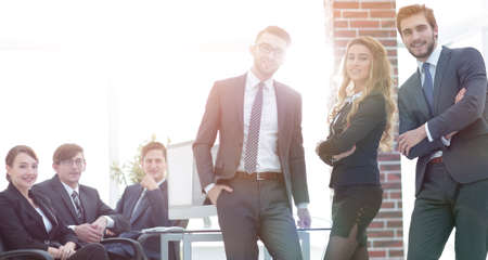 business team in the workplace in the office.