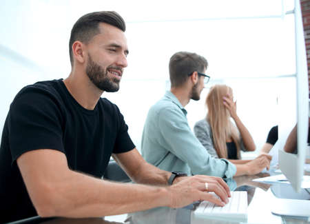 Multiracial business people working together