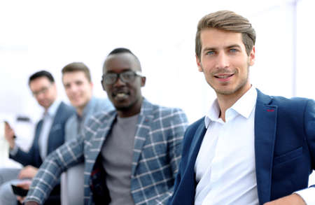 close up.a group of successful business peopleの写真素材
