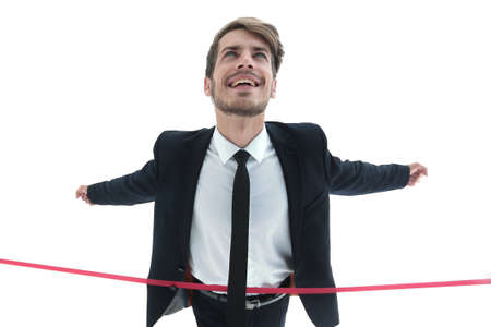 Businessman happy with winの写真素材