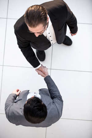 top view. business handshake business partnersの写真素材