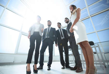 bottom view.successful business team standing in the office