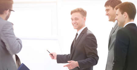 coach conducts training for managers
