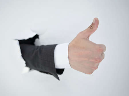 close up.hand of a businessman pointing at you.