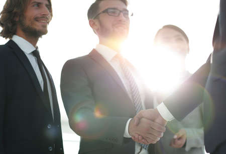 business leader shaking hands with the investorの写真素材
