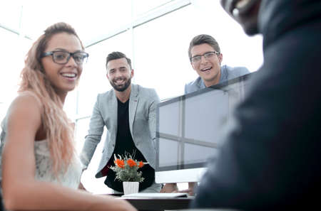 business team in the workplace.の写真素材