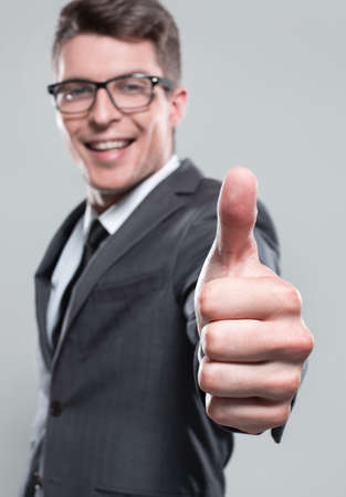 businessman pointing to the camera.の写真素材