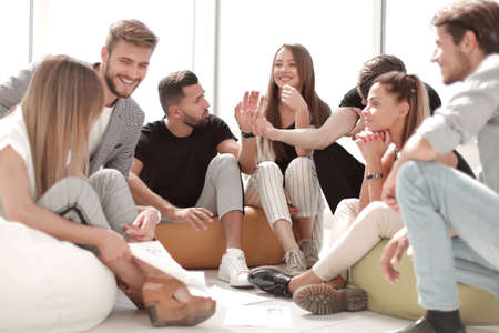 group of initiative young people discussing the business planの写真素材