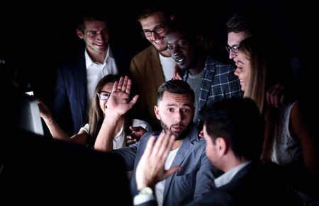 close up.business team starting a new business project