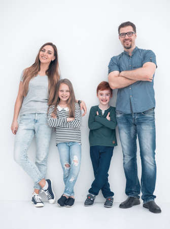 in full growth.portrait of a happy family