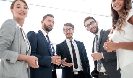 close up.business team standing in the office