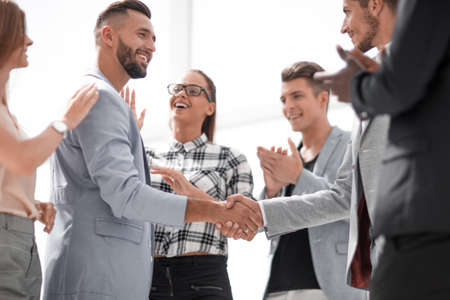 An attractive, diverse business team meeting as a grouの写真素材