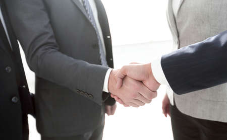 closeup.handshake of business peopleの写真素材