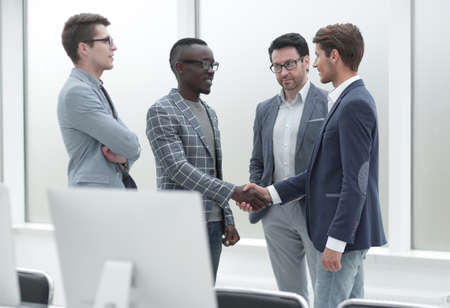 close up.handshake business people in the office