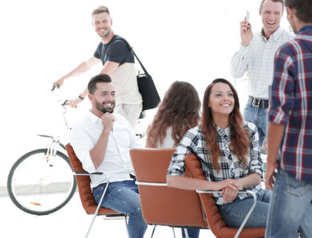 employees of design Agency at work place.