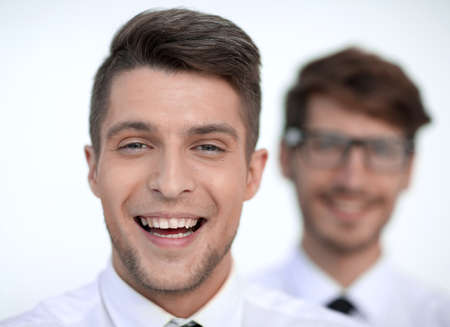 portrait two of an attractive young businessman smilingの写真素材
