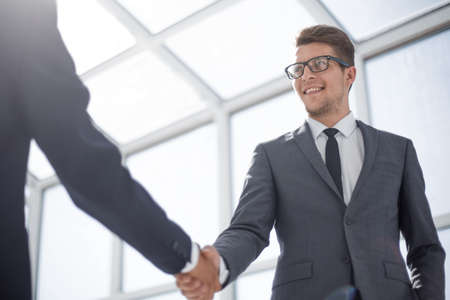 handshake of business partners .bottom viewの写真素材