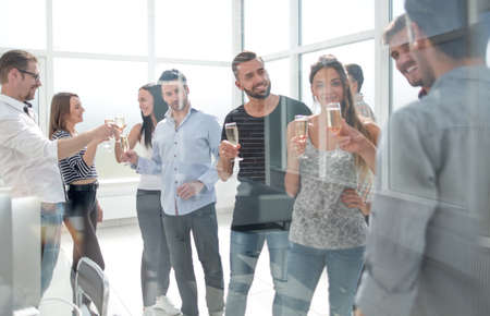 creative business team celebrates successful presentation