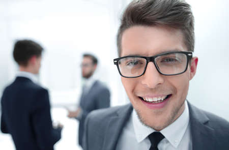 close up.modern young businessmanの写真素材