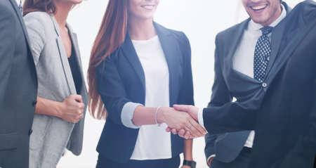 business and office concept - smiling business teamの写真素材