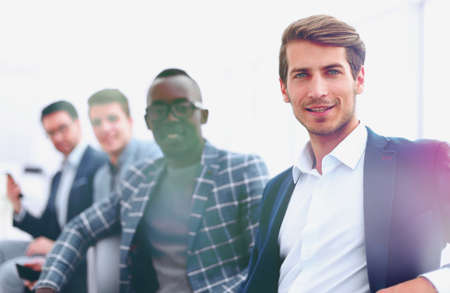 close up.a group of successful business peopleの写真素材