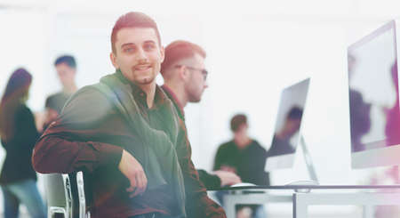 portrait of the team leader in the office.の写真素材