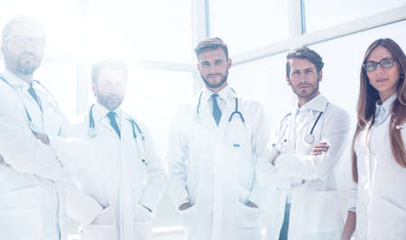 portrait of a group of doctors of the medical centerの写真素材