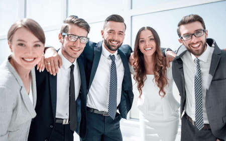 close up.portrait of a friendly business team.