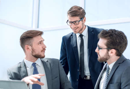 group of business people discussing new ideas