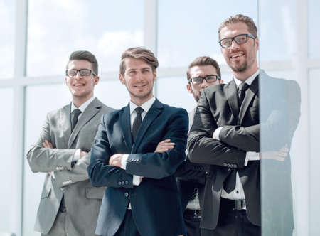 group of business people standing in the office.の写真素材