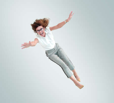 top view.colleagues throws the project Manager