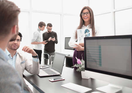 business team discussing new business plan