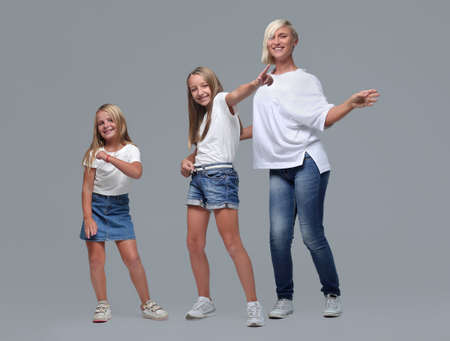in full growth. portrait of a happy family .