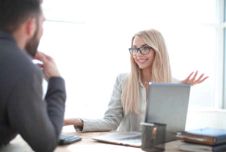 successful businesswoman at a meeting in the officeの写真素材