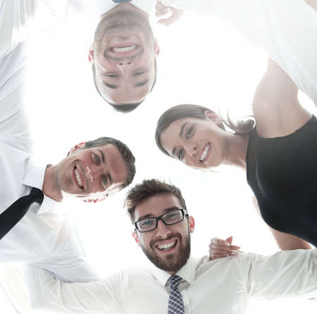 closeup.bottom view.successful business teamの写真素材