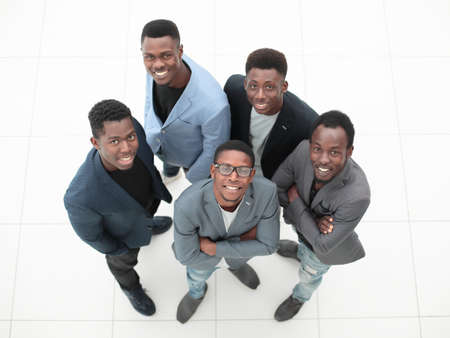 successful young business people looking at the camera