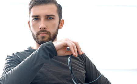 Portrait of a young male model
