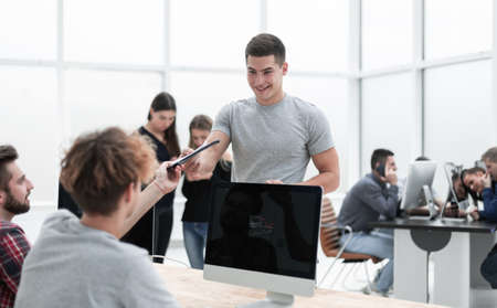 office employees are working on a new project